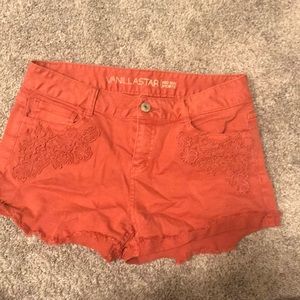 Burnt orange colored shorts